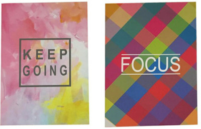 Macro Designer collection A5 Diary Unruled 100 Pages(Multicolor, Pack of 2)