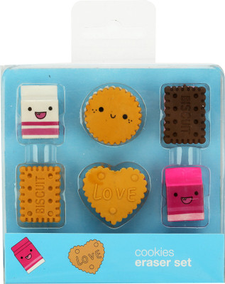 

Smily Kiddos Biscuit Non-Toxic Eraser(Set of 6, Multicolor)