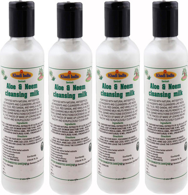 

Khadi India Santosh Aloe & Neem cleansing milk (Pack of 4) Each of (210 ml)(840 ml)