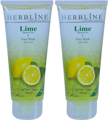 

Herbline Lime Shower Gel & Face Wash 100ml Pack Of-2 Face Wash(100 ml)