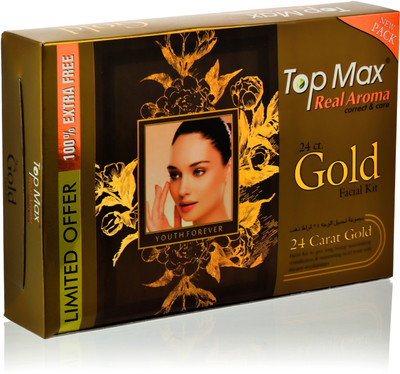 

Top Max Natural Glow,Fairness & Shine 24 Carat Gold Facial Kit 620 g(Set of 5)