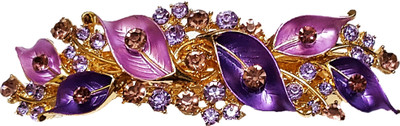 

Utopian Foliage Enamel and Crystal Hair Clip(Purple)