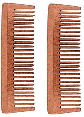 

Bridge2Shopping Hair Comb | Wooden Hair Comb | Neem Hair Comb | Wooden Neem Hair Comb - Set of 2