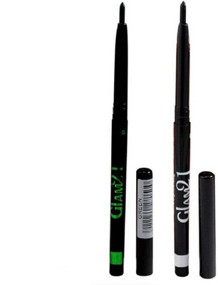 

Glam 21 Kajal & Eyeliner Green-Black Pack Of 2 (0.35gX2) Pencils(Black, Green)