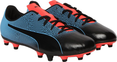 

Puma Boys & Girls Lace Football Shoes(Black, Black-bleu azur-red blast
