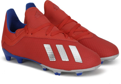 

ADIDAS Boys Lace Football Shoes(Red, Actred/silvmt/boblue