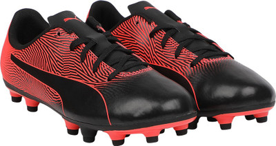 

Puma Boys & Girls Lace Football Shoes(Black, Black-red blast
