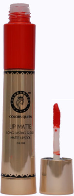 

COLORS QUEEN Lip Matte 2in1 Long Lasting Gloss & Matte Lipstick For Fuller Lips(Crazy Red)