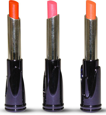 Akshat Ultra Smooth Matte Lip Cream Lipstick Set Of 3(LIGHT ORANGE, ORANGE, PINK)