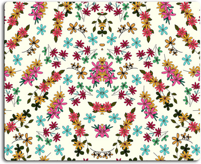 

Clickplick Floral pattern Mousepad| Designer Mousepad | Printed-35 Mousepad(Multicolor)
