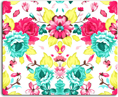 

Clickplick Floral pattern Mousepad| Designer Mousepad | Printed-17 Mousepad(Multicolor)