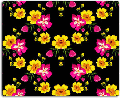 

Clickplick Floral pattern Mousepad| Designer Mousepad | Printed-51 Mousepad(Multicolor)