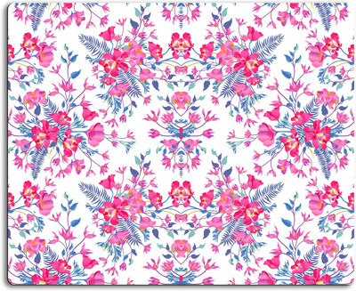 

Clickplick Floral pattern Mousepad| Designer Mousepad | Printed-88 Mousepad(Multicolor)