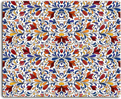 

Clickplick Floral pattern Mousepad| Designer Mousepad | Printed-66 Mousepad(Multicolor)