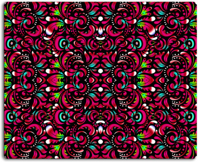 

Clickplick Floral pattern Mousepad| Designer Mousepad | Printed-85 Mousepad(Multicolor)