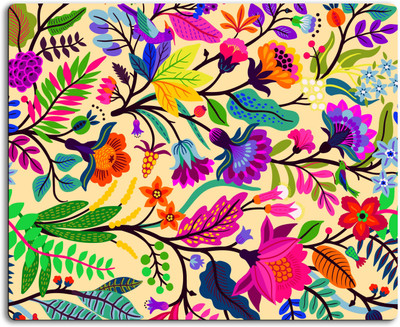 

Clickplick Floral pattern Mousepad| Designer Mousepad | Printed-7 Mousepad(Multicolor)