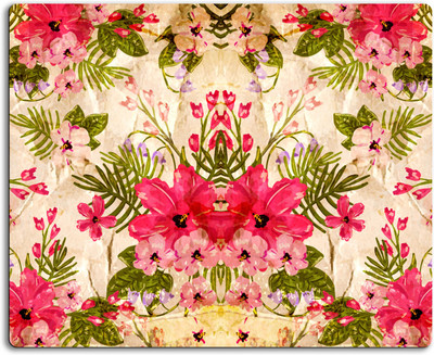 

Clickplick Floral pattern Mousepad| Designer Mousepad | Printed-41 Mousepad(Multicolor)
