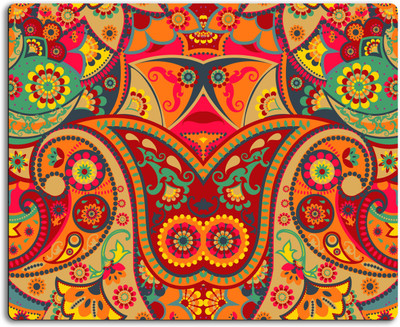 

Clickplick Floral pattern Mousepad| Designer Mousepad | Printed-53 Mousepad(Multicolor)