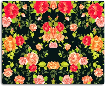 

Clickplick Floral pattern Mousepad| Designer Mousepad | Printed-34 Mousepad(Multicolor)