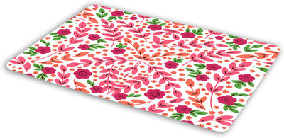 

Clickplick Floral pattern Mousepad| Designer Mousepad | Printed-37 Mousepad(Multicolor)