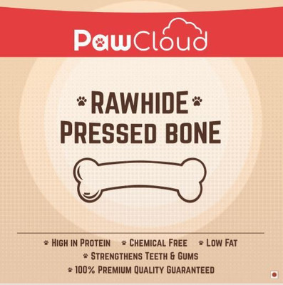 

PawCloud Rawhide Pressed Dog Chew Bone - 3 Inches (850 Gm) Beef Dog Chew(850 g, Pack of 1)