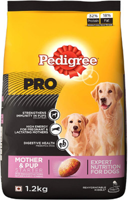 

Pedigree Pedigree PRO Expert Nutrition, Dry Dog Food for Lactating/Pregnant Mother and Pup (3-12 Weeks) - 1.2 kg Pack Chicken 1.2 kg Dry Dog Food