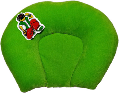 MOM & SON Cotton U SHAPE Baby Pillow Pack of 1(Red, Green)