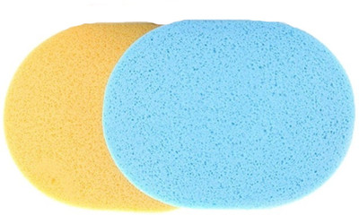 

BeautyQua 2 Pcs Soft Facial Cleansing Sponge Face Makeup Wash Pad Cleaning Sponge Puff Exfoliator Scrub