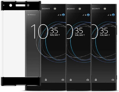 KITE DIGITAL Tempered Glass Guard for SONY XPERIA XA1 (Black)(Pack of 3)