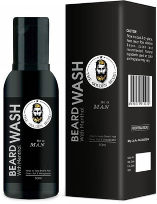

THE GOLDEN BEARD Beard Wash (With Aloevera & Menthol) - (50 ml) used by professionals(50 ml)