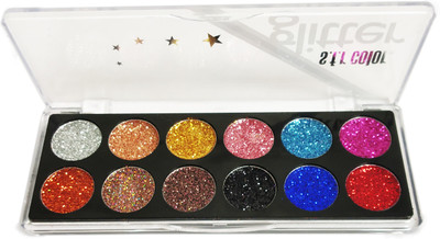 

s.f.r girl 12 Color Glitter For Eye Face(Multicolor)