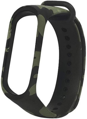 Wicrotec Green Camouflage Army Style Band Strap for Band 3 (Device not Included) Smart Band Strap(Green)