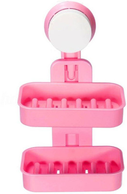 

Skyfish Wonderful Double Layer Soap Box Suction Cup kitchen tools,Holder Rack sink caddy ,soap holder,Type Bathroom Shower Soap Dish Hanging ,vkitchen toolTray Wall Holder Storage Holders (Multicolor)(Multicolor)