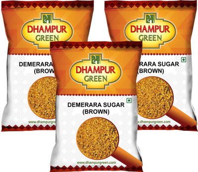 

Dhampur Green ( Demerara ) Brown Sugar(1 kg, Pack of 3)
