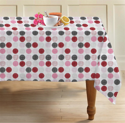AIRWILL Printed 6 Seater Table Cover(Multicolor, Cotton)