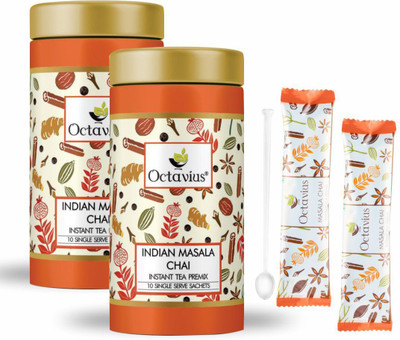 

Octavius Indian Masala Chai ( Pack of 2 ) Instant Tea(20 Bags, Tin)