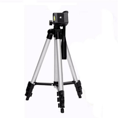 

ABC WARRIORS Tripod-3110 Metal Extendable Tripod Stand Lightweight Camera Stand With Three-Dimensional Head & Quick Release Plate For Cameras Camcorders and mobile holder Tripod NF11 Tripod Kit(Black, Silver, Supports Up to 1500 g)