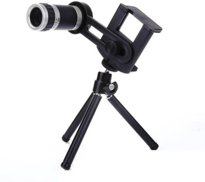 

Goldtech Optical Telescope Mobile Phone Camera Lens with Retractable Mini Tripod 8X Zoom Magnifier Tripod, Tripod Kit (Multicolor, Supports Up to 1000 g) Tripod(Black, Supports Up to 1000 g)