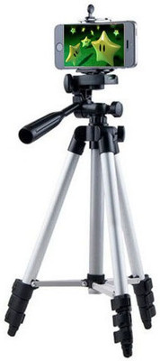 

LIFEMUSIC Reasonable price Durable and practical Top Sales Item Best Material HIGH QUALITY Tripod-3110 Portable Adjustable Aluminum Lightweight Camera Stand With Three-Dimensional Head & Quick Release Plate For Video Cameras and mobile Tripod(Multicolor, 