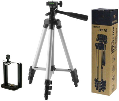

casadomani Tripod-3110 Tripod(Silver & Black, Supports Up to 1500)