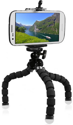 

BUY SURETY Flexible Sponge Mobile Stand, Selfie Stick, Camera Stand Holder With 360 Degree Rotatable Ball Head & Universal Mobile Clip Holder For All Type Smartphones and Camera Tripod(Multicolor, Supports Up to 1000)
