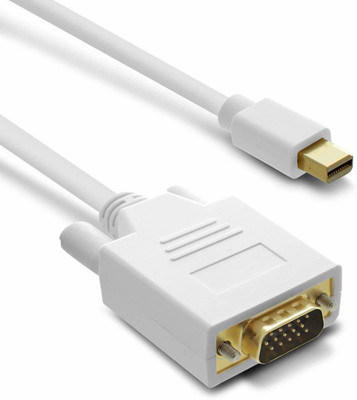 

Smacc TV-out Cable Mini Displayport (Mini DP) to VGA Cable (1.8m) Compatible Thunderbolt Port Suitable for Long Distance(White, For Computer, 1.8 m)