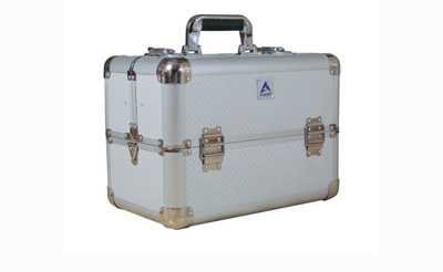 

AJOR Galaxy PVC 27 cms Vanity Bridal Beauty Makeup Cosmetic Aluminium Case EDM Silver Makeup, Makeup & Jewelerry , Cosmetics, Beauty Vanity Box(Silver)