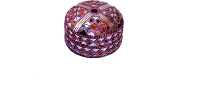 

ASHTACRAFTS Handmade Multicolor Circle Shape Earring Box for Women Jewellery Vanity Box(Multicolor)