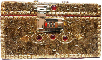 

Gayatri Jewellery Makeup Vanity Box (Golden) 2005-GL Vanity Box, Jewellery Box, Bangle Box, Makeup Box Vanity Box(Golden)