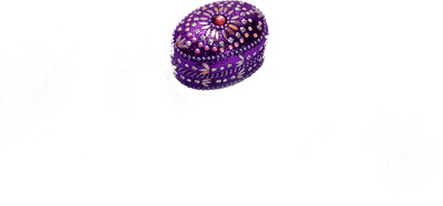 

ASHTACRAFTS Handmade Purple Kundan Earring Box for Women Jewellery Vanity Box(Purple)