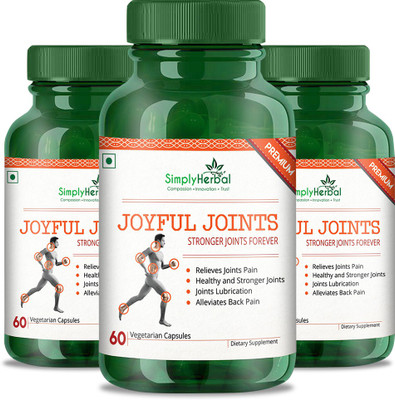 

Simply Herbal Joyful Joints 800 mg (Stronger Joints Forever) 60 Veg. Capsules (3)(180 No)