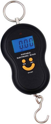 

Urweigh Portable 50kg-Digital Kitchen Luggage Hanging LED Smiley Weighing Scale(Black)