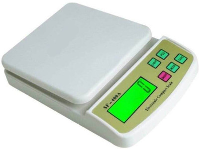

Rorian Electronic Digital Kitchen Weight Machine Capacity 10Kg For weighing Vegetables Newspaper And Other Household Things(SF400A) Weighing Scale(White)