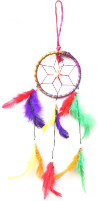 SATYAMANI Handmade Crystal Products Dream Catcher for Car & Wall Hanging Attract Positive Dreams Decorative Showpiece Hobby Multi Color Dream Catcher for Positive Energy and Protection for Home/Office/Shop (25 cm x 8 cm) Crystal Dream Catcher(30.5 inch, Blue, Red, Green)